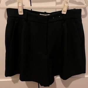 Abercrombie & Fitch Black High-Waist Tailored Shorts